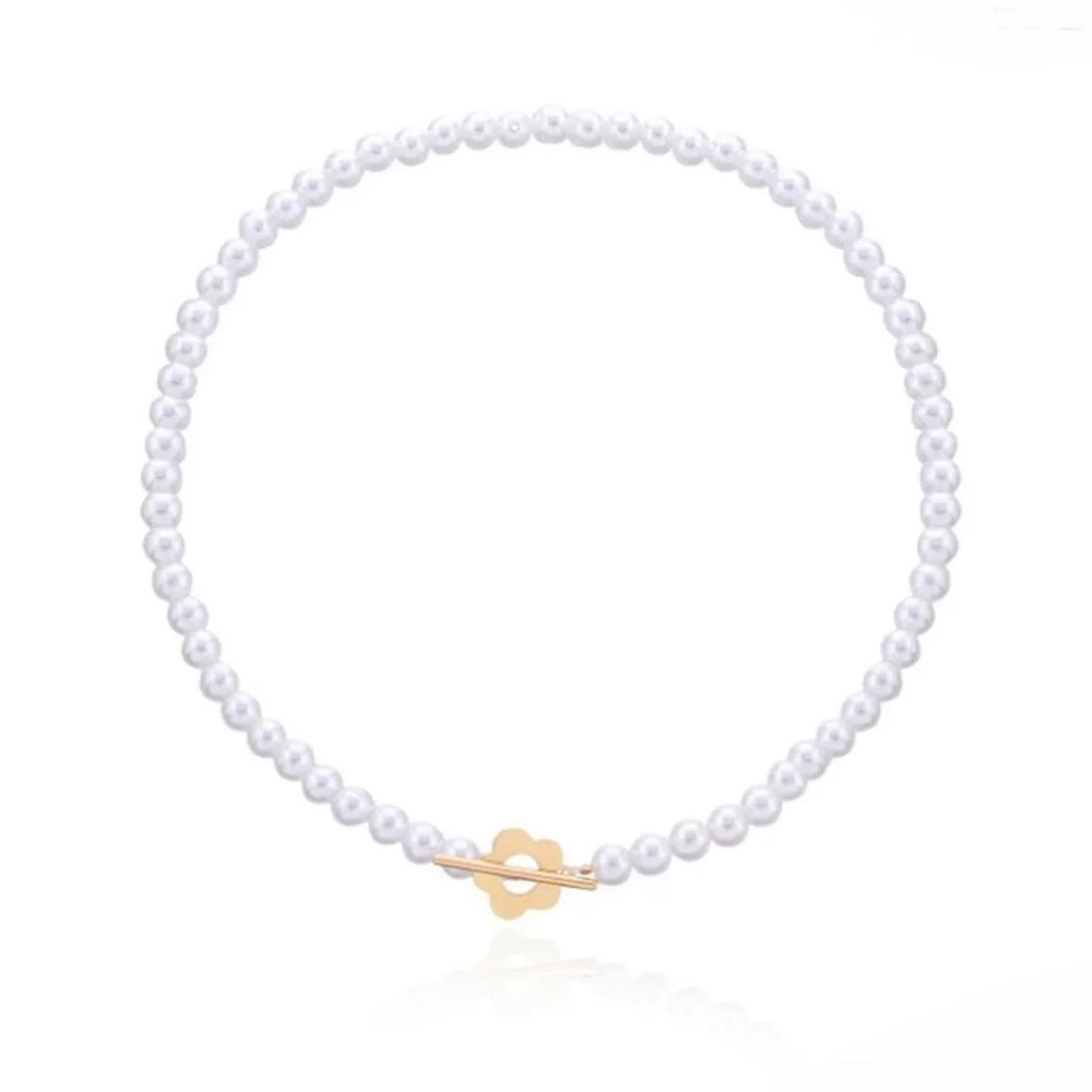 Vintage NWT Boutique Glass crystal pearl beaded & gold statement elegant choker - Picture 2 of 7
